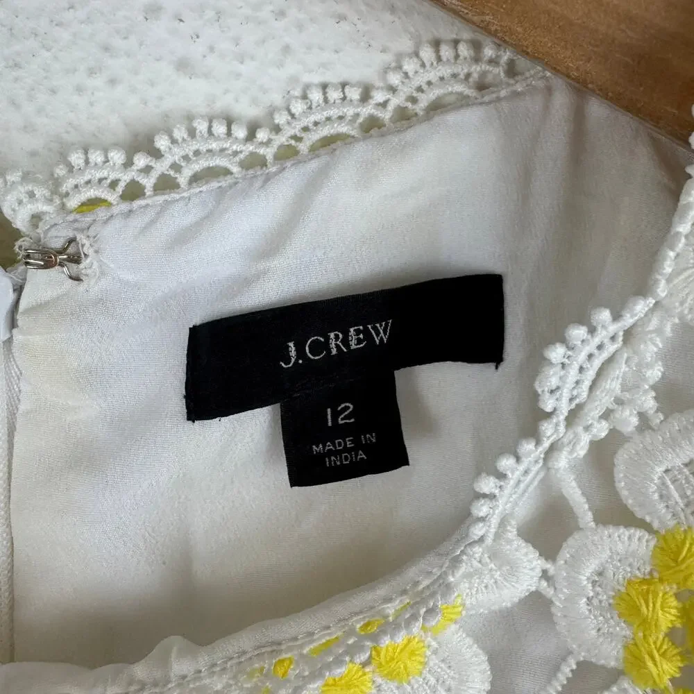 J. Crew Floral Crochet Shift Dress